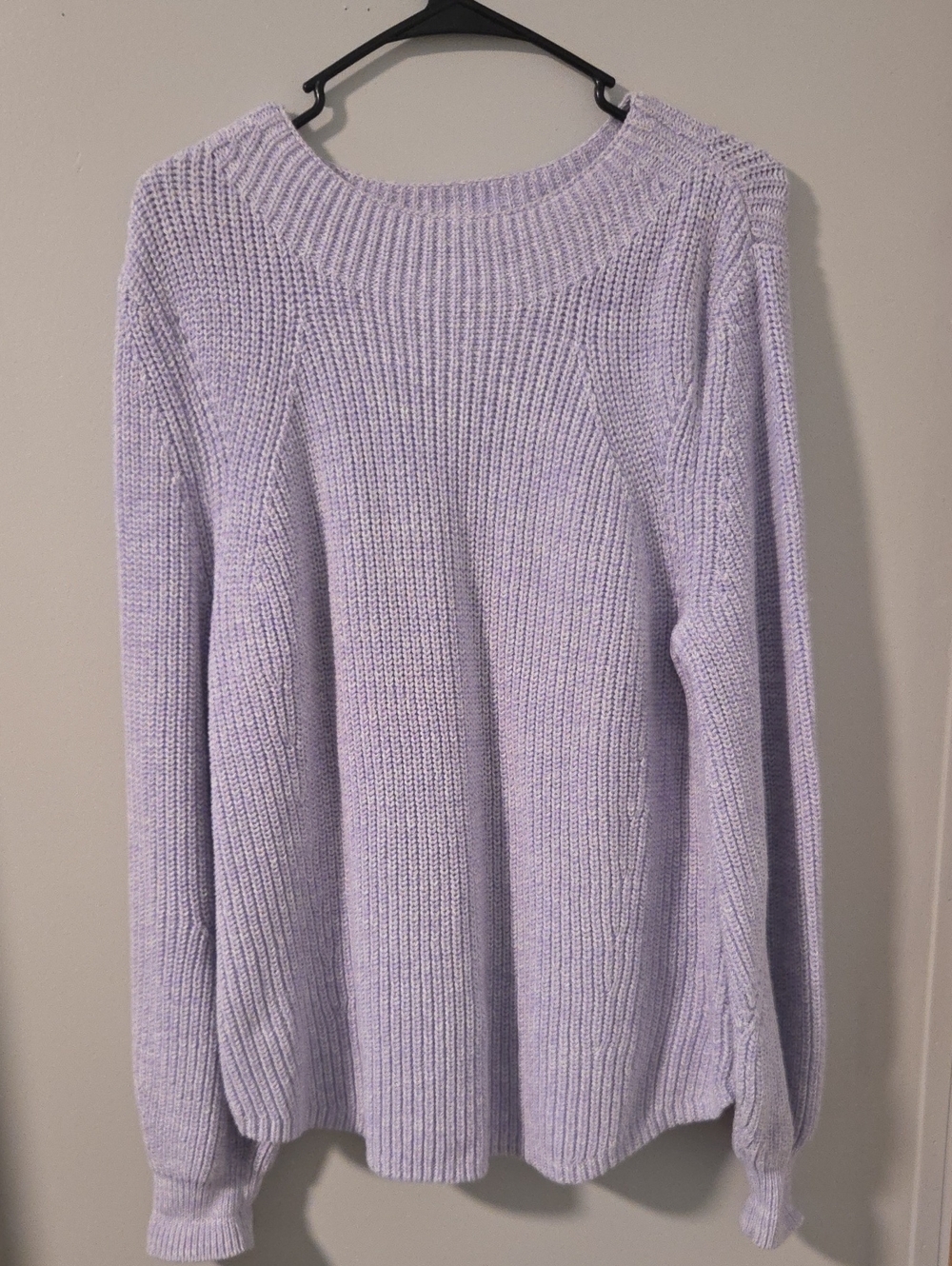 GAP Lavender Ribbed Crewneck Sweater